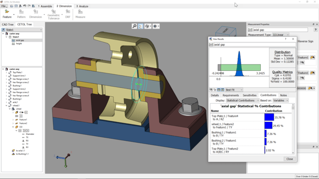 Sigmetrix CETOL software version release demo