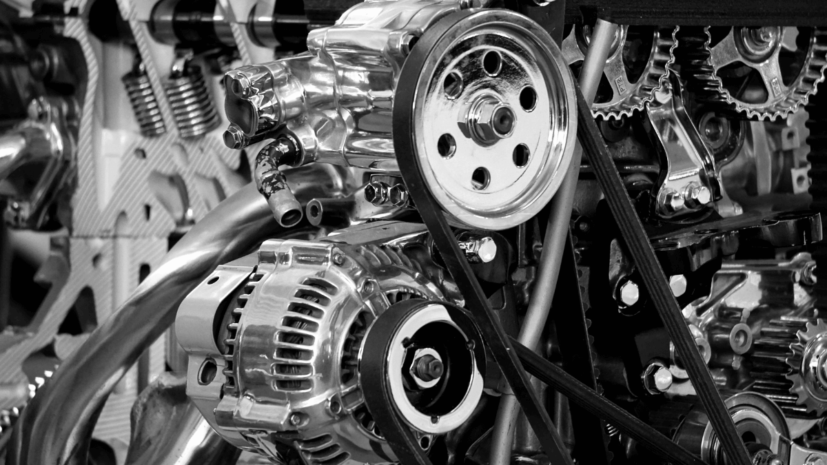 Close up of car engine 